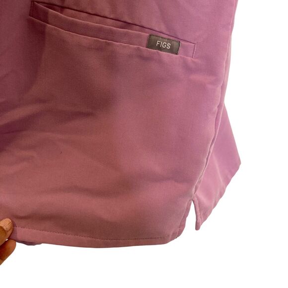 Figs Womens Large Casma Three Pocket Scrub Top Chalk Pink Limited FW1100 Medical - Picture 6 of 12